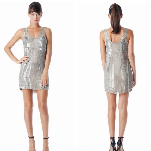 Parker Sequin Python Print Shift Dress - Picture 14 of 14